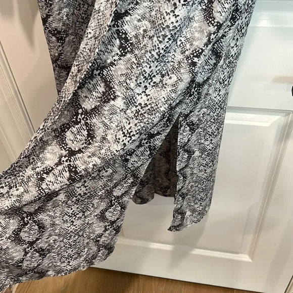 Women’s Printed Cardigan White Black Longline Spring Kimono Topper Lagenlook - Picture 5 of 7